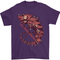 Steampunk Chameleon Iguana Reptile Lizard Mens T-Shirt Cotton Gildan Purple