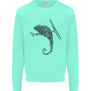 Steampunk Chameleon Mens Sweatshirt Jumper Peppermint