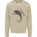 Steampunk Chameleon Mens Sweatshirt Jumper Sand
