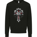 Steampunk Cross Gothic Heavy Metal Biker Mens Sweatshirt Jumper Black