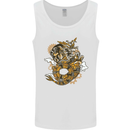 Steampunk Dragon Mens Vest Tank Top White