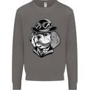 Steampunk King Charles Spaniel Cavelier Mens Sweatshirt Jumper Charcoal