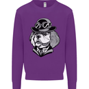 Steampunk King Charles Spaniel Cavelier Mens Sweatshirt Jumper Purple