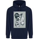 Steampunk Music Event Mens 80% Cotton Hoodie Navy Blue