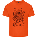 Steampunk Octopus Kraken Cthulhu Kids T-Shirt Childrens Orange