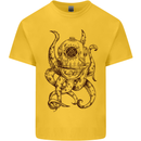 Steampunk Octopus Kraken Cthulhu Kids T-Shirt Childrens Yellow