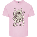 Steampunk Octopus Kraken Cthulhu Mens Cotton T-Shirt Tee Top Light Pink