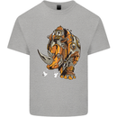 Steampunk Rhino Rhinoceros Kids T-Shirt Childrens Sports Grey
