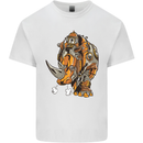 Steampunk Rhino Rhinoceros Kids T-Shirt Childrens White