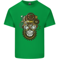 Steampunk Skull Mens Cotton T-Shirt Tee Top Irish Green