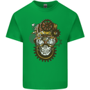 Steampunk Skull Mens Cotton T-Shirt Tee Top Irish Green