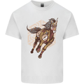 Steampunk Unicorn Mens Cotton T-Shirt Tee Top White