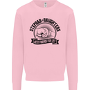 Stepdad & Daughters Friends Father's Day Mens Sweatshirt Jumper Light Pink