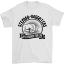 Stepdad & Daughters Friends Father's Day Mens T-Shirt Cotton Gildan White