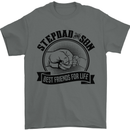 Stepdad & Son Best Friends Father's Day Mens T-Shirt Cotton Gildan Charcoal