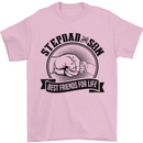 Stepdad & Son Best Friends Father's Day Mens T-Shirt Cotton Gildan Light Pink