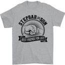 Stepdad & Son Best Friends Father's Day Mens T-Shirt Cotton Gildan Sports Grey