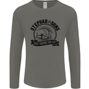 Stepdad & Sons Best Friends Father's Day Mens Long Sleeve T-Shirt Charcoal