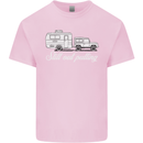 Still Out Pulling Funny Caravan Caravanning Mens Cotton T-Shirt Tee Top Light Pink