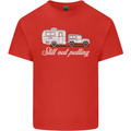 Still Out Pulling Funny Caravan Caravanning Mens Cotton T-Shirt Tee Top Red