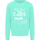 Still Plays with Cars Classic Enthusiast Mens Sweatshirt Jumper Peppermint