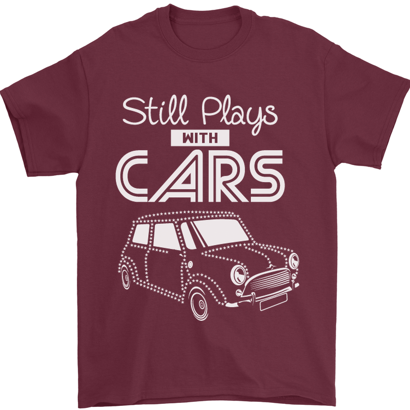 Still Plays with Cars Classic Enthusiast Mens T-Shirt Cotton Gildan Maroon