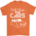 Still Plays with Cars Classic Enthusiast Mens T-Shirt Cotton Gildan Orange
