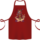 Stoned Hippy Spliff Weed Drugs LSD Acid Cotton Apron 100% Organic Maroon