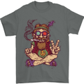 Stoned Hippy Spliff Weed Drugs LSD Acid Mens T-Shirt Cotton Gildan Charcoal