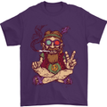 Stoned Hippy Spliff Weed Drugs LSD Acid Mens T-Shirt Cotton Gildan Purple
