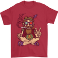 Stoned Hippy Spliff Weed Drugs LSD Acid Mens T-Shirt Cotton Gildan Red