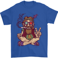 Stoned Hippy Spliff Weed Drugs LSD Acid Mens T-Shirt Cotton Gildan Royal Blue