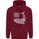 Stop Ocean Plastic Pollution Climate Change Childrens Kids Hoodie Maroon