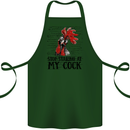 Stop Starring at My Cock Funny Rude Cotton Apron 100% Organic Forest Green