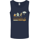 Storage Evolution Retro HD Drive USB Stick CD Mens Vest Tank Top Navy Blue