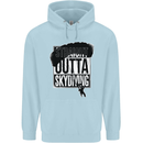 Straight Outta Skydiving Funny Freefall Childrens Kids Hoodie Light Blue