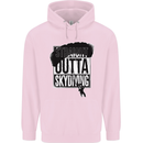 Straight Outta Skydiving Funny Freefall Childrens Kids Hoodie Light Pink