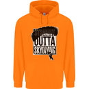 Straight Outta Skydiving Funny Freefall Childrens Kids Hoodie Orange