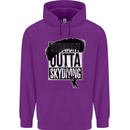 Straight Outta Skydiving Funny Freefall Childrens Kids Hoodie Purple