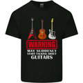 Suddenly Start Talking About Guitars Funny Mens Cotton T-Shirt Tee Top Black