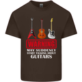 Suddenly Start Talking About Guitars Funny Mens Cotton T-Shirt Tee Top Dark Chocolate