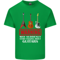 Suddenly Start Talking About Guitars Funny Mens Cotton T-Shirt Tee Top Irish Green