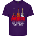 Suddenly Start Talking About Guitars Funny Mens Cotton T-Shirt Tee Top Purple