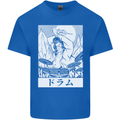 Sumo Wrestler Drummer Drumming Drums Mens Cotton T-Shirt Tee Top Royal Blue
