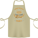 Super Awesome Dad Funny Fathers Day Cotton Apron 100% Organic Khaki