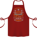 Super Awesome Dad Funny Fathers Day Cotton Apron 100% Organic Maroon