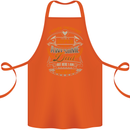 Super Awesome Dad Funny Fathers Day Cotton Apron 100% Organic Orange