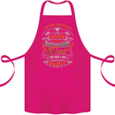 Super Awesome Dad Funny Fathers Day Cotton Apron 100% Organic Pink
