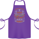 Super Awesome Dad Funny Fathers Day Cotton Apron 100% Organic Purple