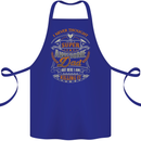 Super Awesome Dad Funny Fathers Day Cotton Apron 100% Organic Royal Blue